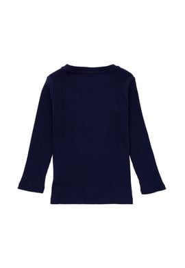 Kız Çocuk Lacivert Bisiklet Yaka Sweatshirt - 50298174032