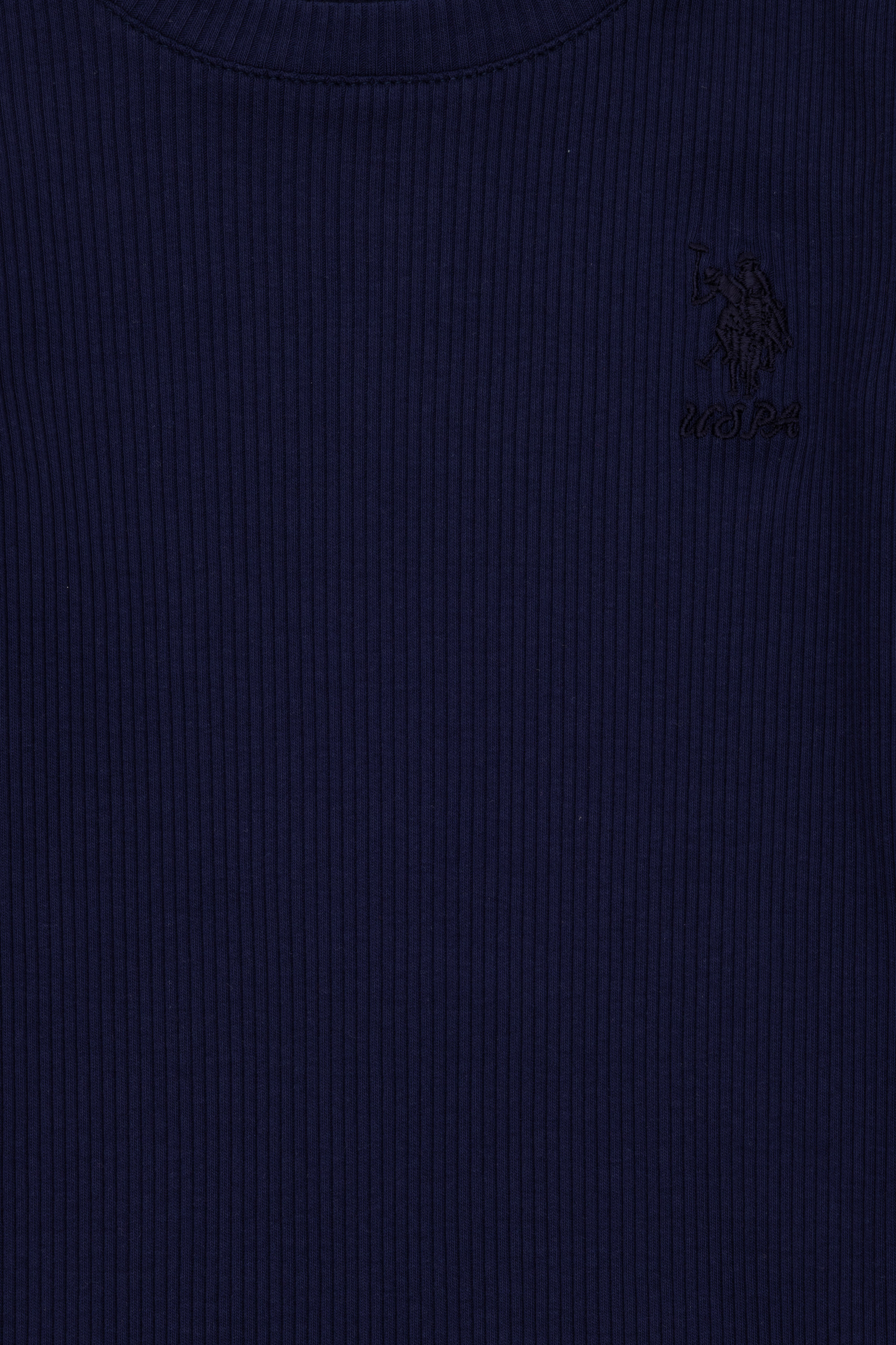 Kız Çocuk Lacivert Bisiklet Yaka Sweatshirt - Image 5
