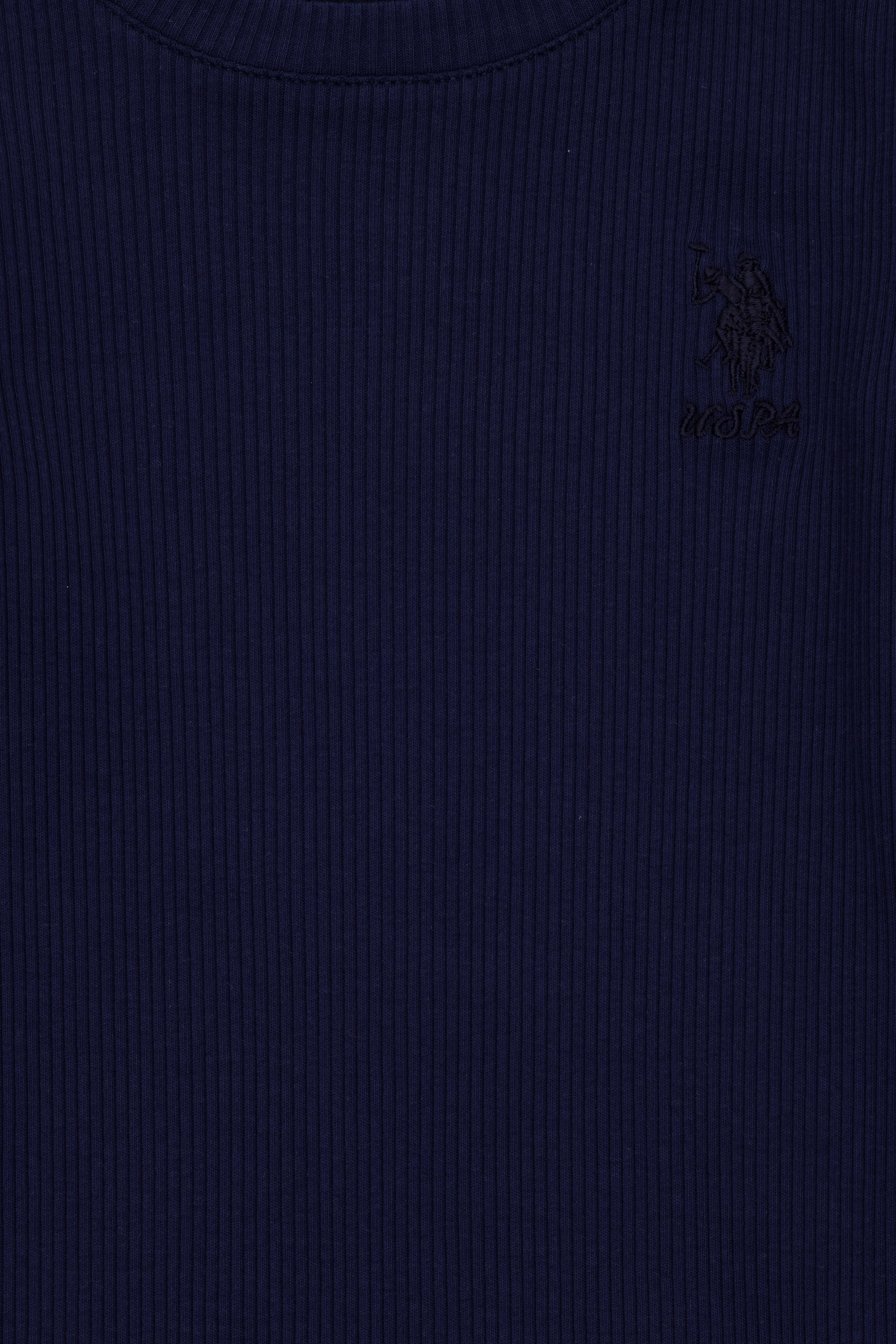 Kız Çocuk Lacivert Bisiklet Yaka Sweatshirt