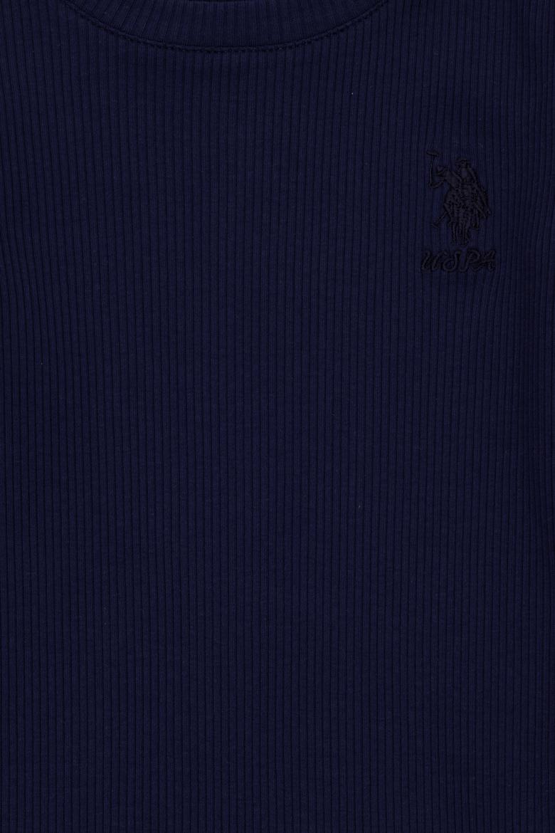 Kız Çocuk Lacivert Bisiklet Yaka Sweatshirt - 50298174032