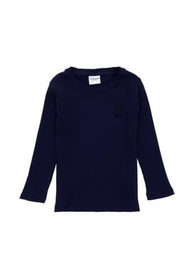 Kız Çocuk Lacivert Bisiklet Yaka Sweatshirt - 50298174032