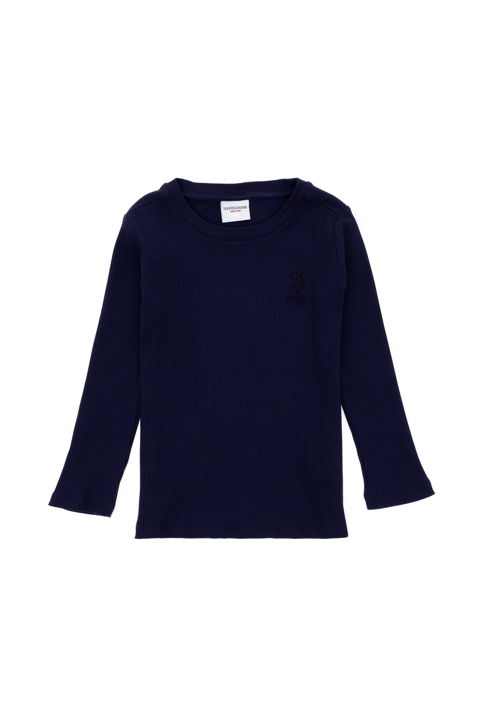 Kız Çocuk Lacivert Bisiklet Yaka Sweatshirt - Image 3