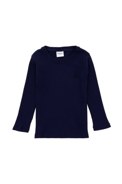 Kız Çocuk Lacivert Bisiklet Yaka Sweatshirt
