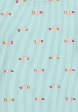 Kız Çocuk Su Yeşili Bisiklet Yaka Sweatshirt - 50298175003