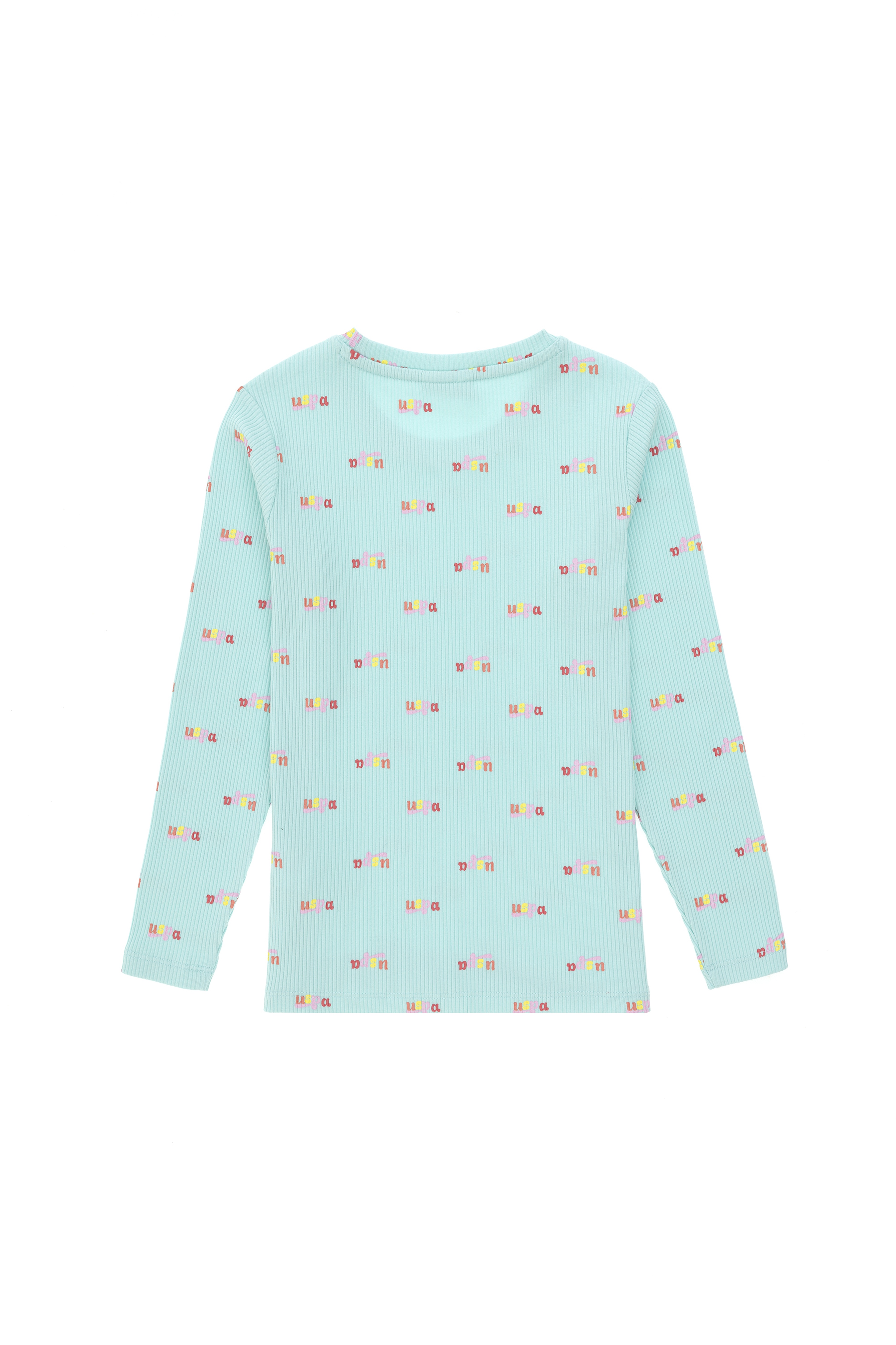 Kız Çocuk Su Yeşili Bisiklet Yaka Sweatshirt