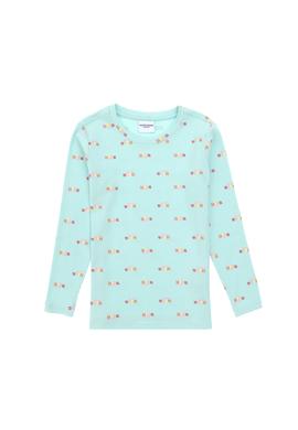 Kız Çocuk Su Yeşili Bisiklet Yaka Sweatshirt - 50298175003