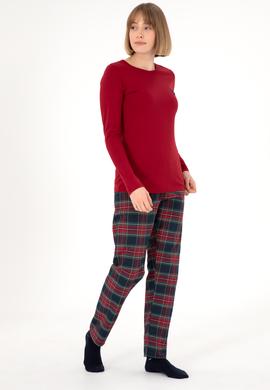 Kadın Bordo Pijama Takımı - 50302758013