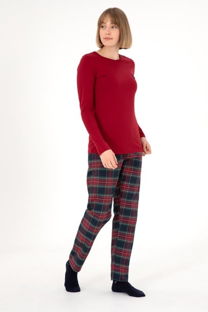 Kadın Bordo Pijama Takımı