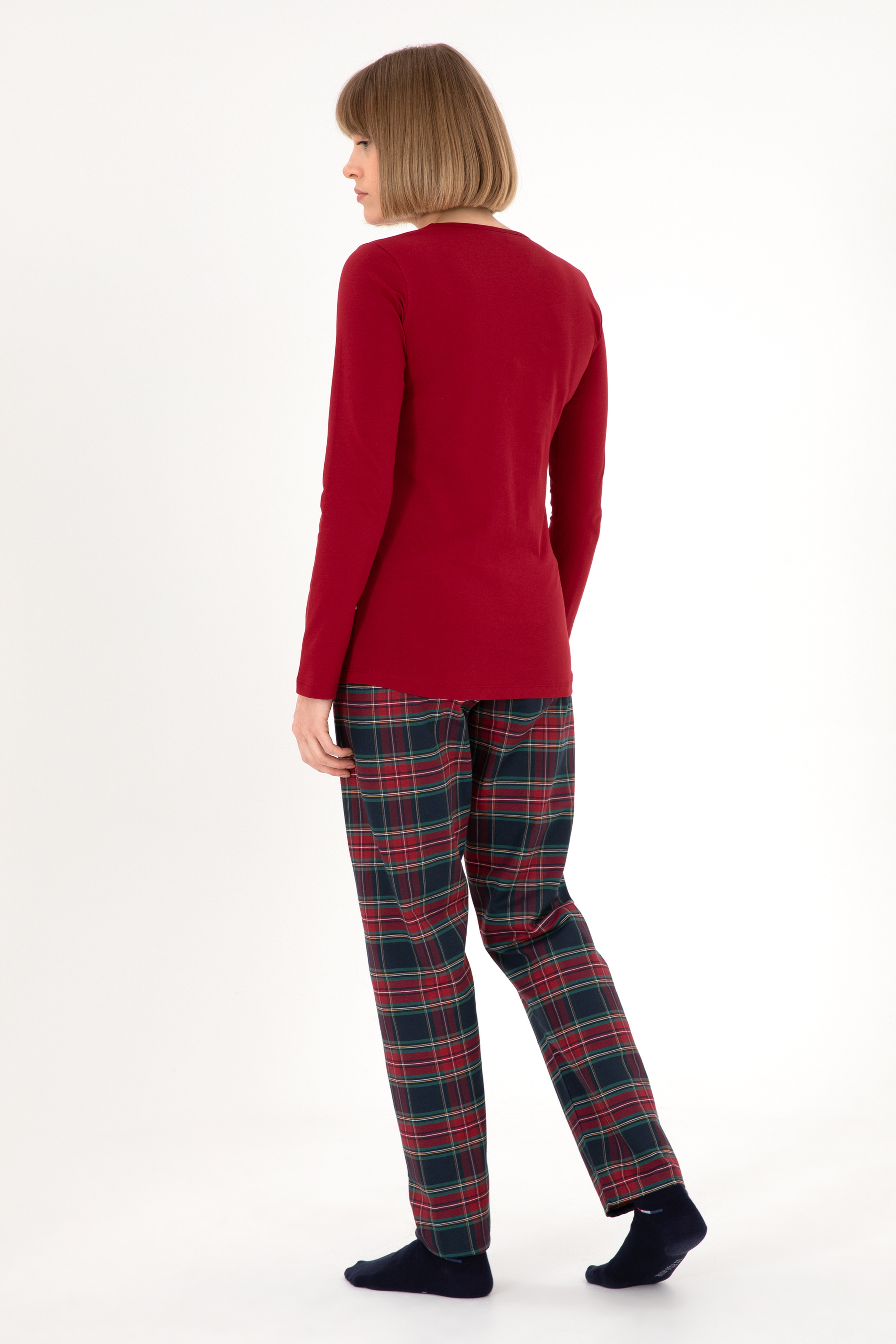 Kadın Bordo Pijama Takımı - Image 7