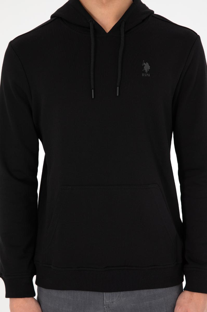 Erkek Siyah Basic Sweatshirt