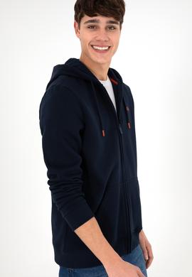 Erkek Lacivert Şardonlu Örme Hırka - 50293146006