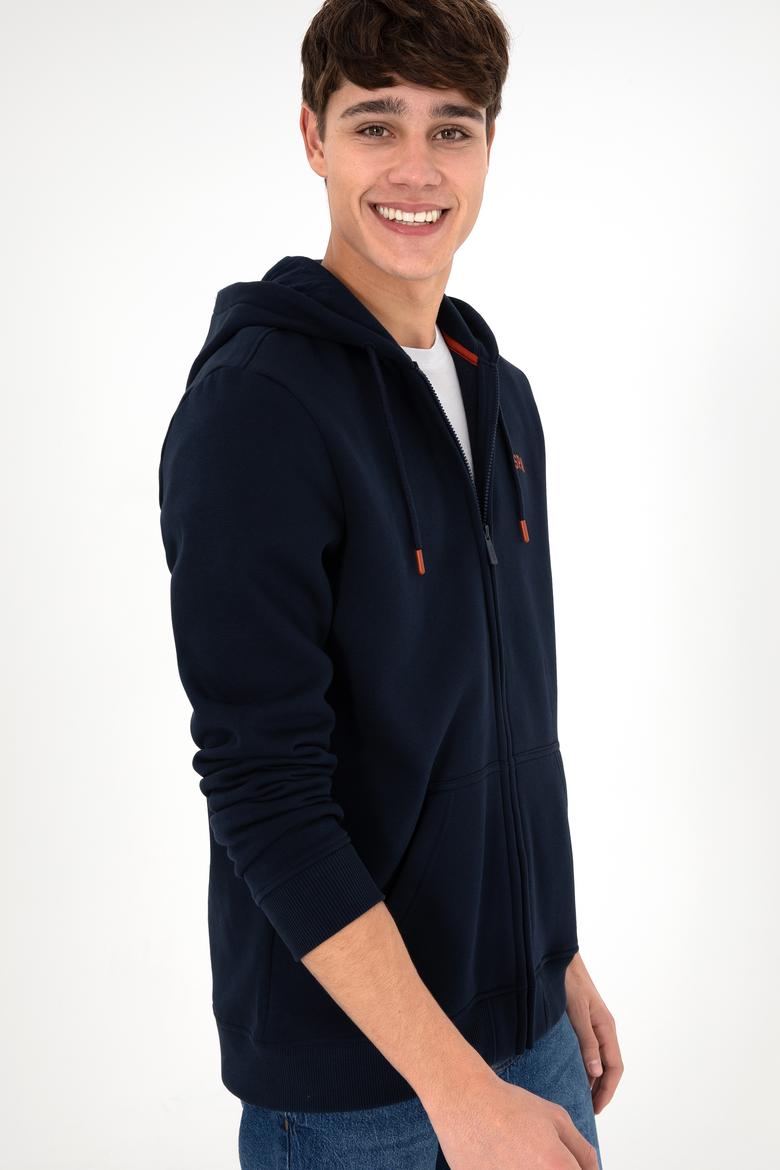 Erkek Lacivert Şardonlu Örme Hırka - 50293146006