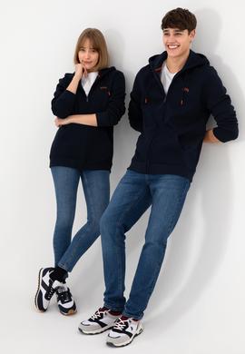 Erkek Lacivert Şardonlu Örme Hırka - 50293146006