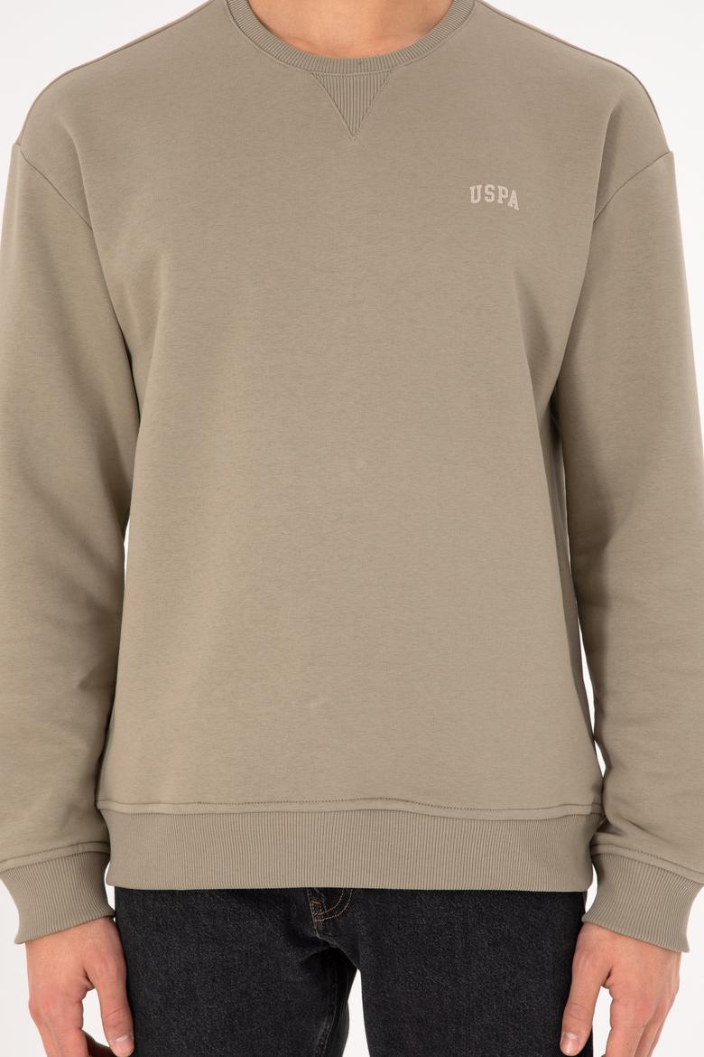 Erkek Açık Haki Basic Sweatshirt - 50295148218