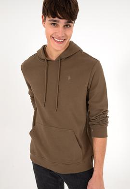 Erkek Haki Basic Sweatshirt - 50295167019