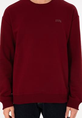 Erkek Bordo Basic Sweatshirt - 50295148013