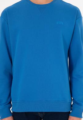 Erkek Bisiklet Yaka Kobalt Basic Şardonlu Sweatshirt - 50295148143