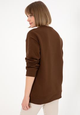 Erkek Kahverengi Basic Sweatshirt - 50295148053