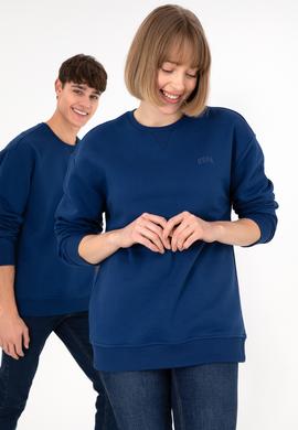 Erkek İndigo Basic Sweatshirt - 50295148048