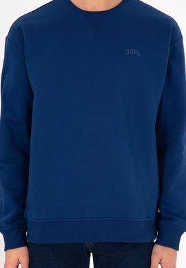 Erkek İndigo Basic Sweatshirt - 50295148048
