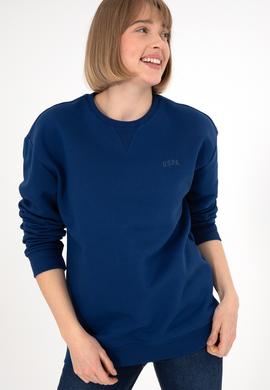 Erkek İndigo Basic Sweatshirt - 50295148048