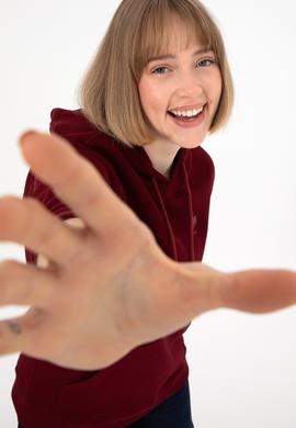 Erkek Bordo Basic Sweatshirt - 50295167116