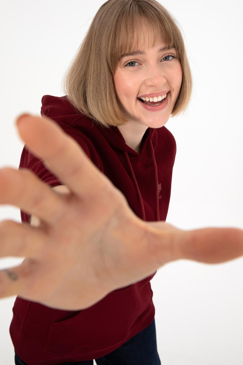 Erkek Bordo Basic Sweatshirt - 50295167116