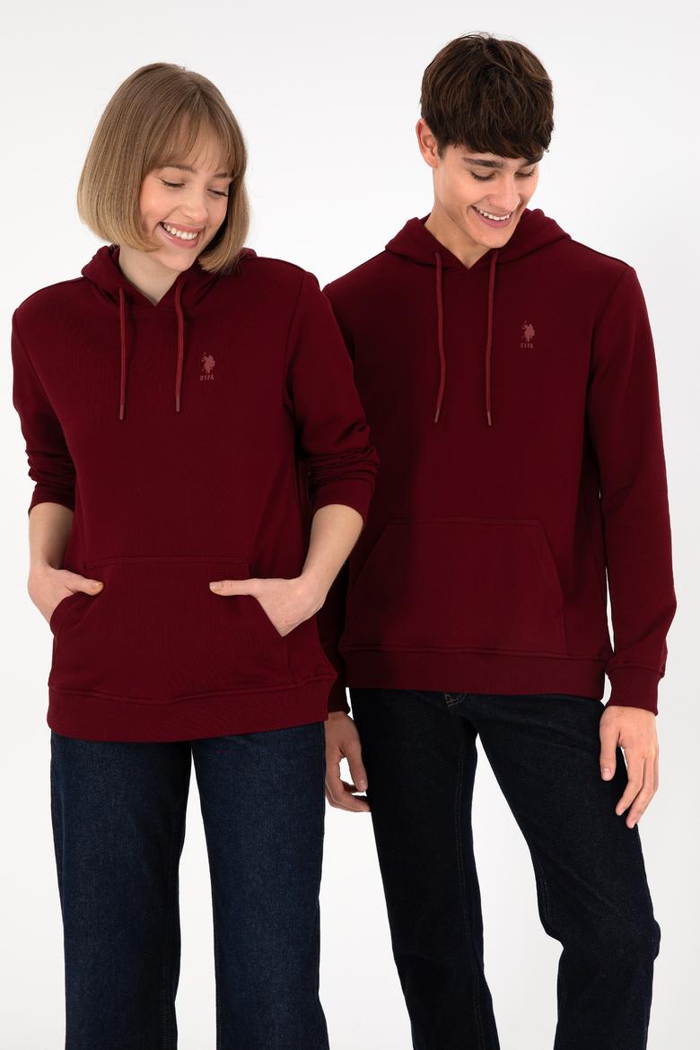 Erkek Bordo Basic Sweatshirt