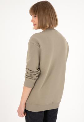 Erkek Açık Haki Basic Sweatshirt - 50295148218