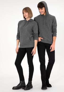 Erkek Antrasit Melanj Basic Sweatshirt - 50295167083