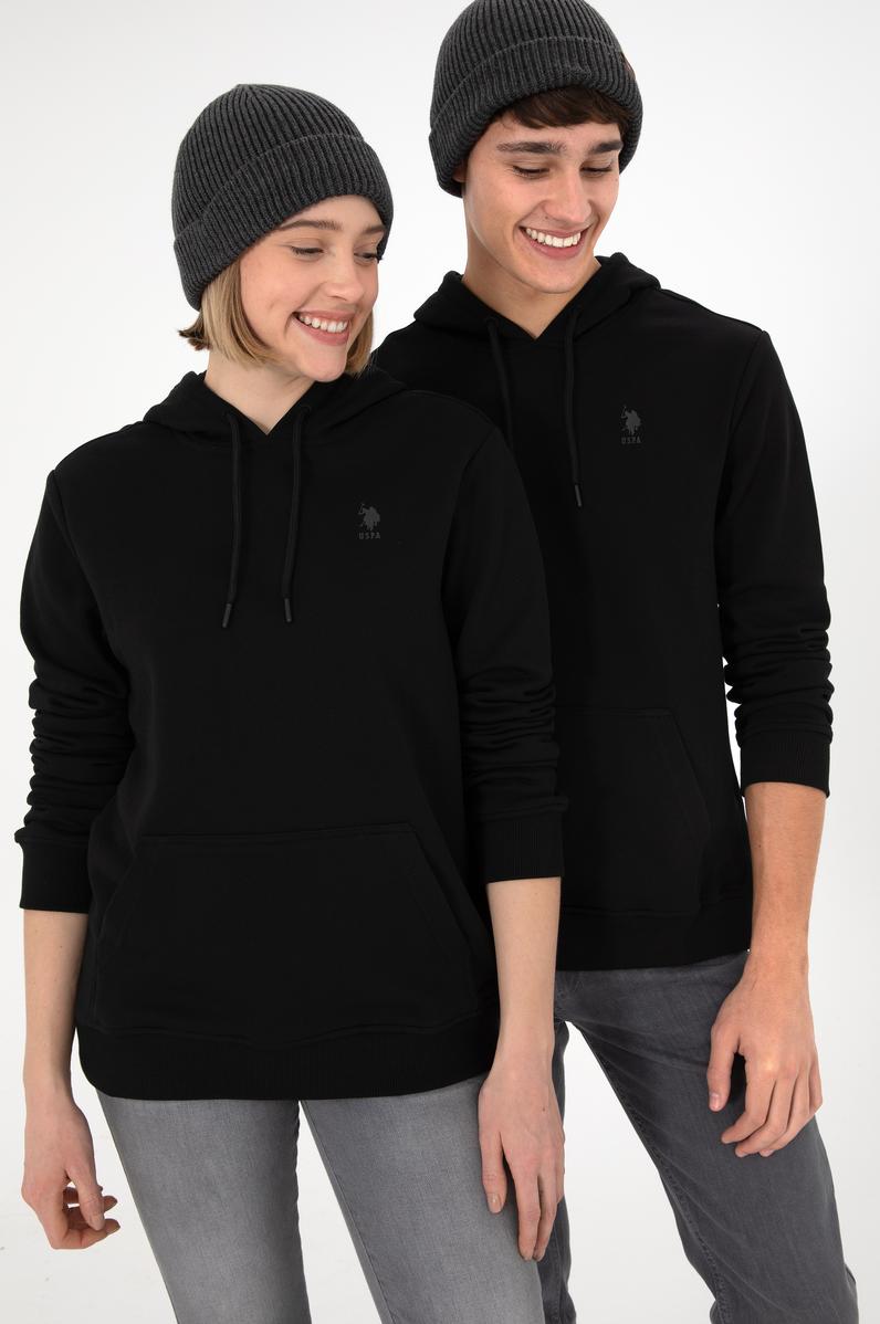 Erkek Siyah Basic Sweatshirt