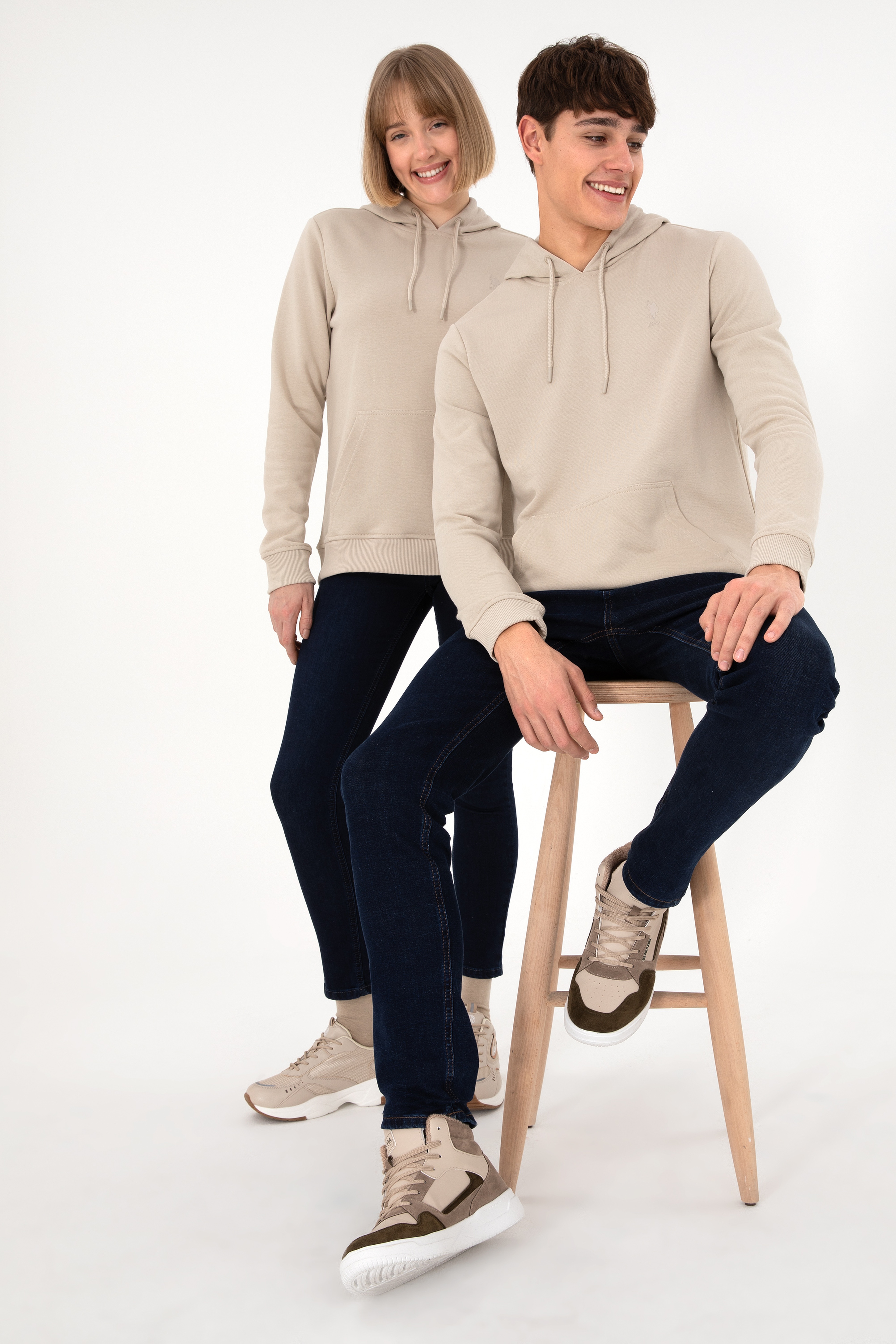 Erkek Taş Basic Sweatshirt