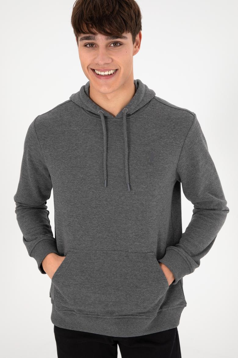 Erkek Antrasit Melanj Basic Sweatshirt - 50295167083