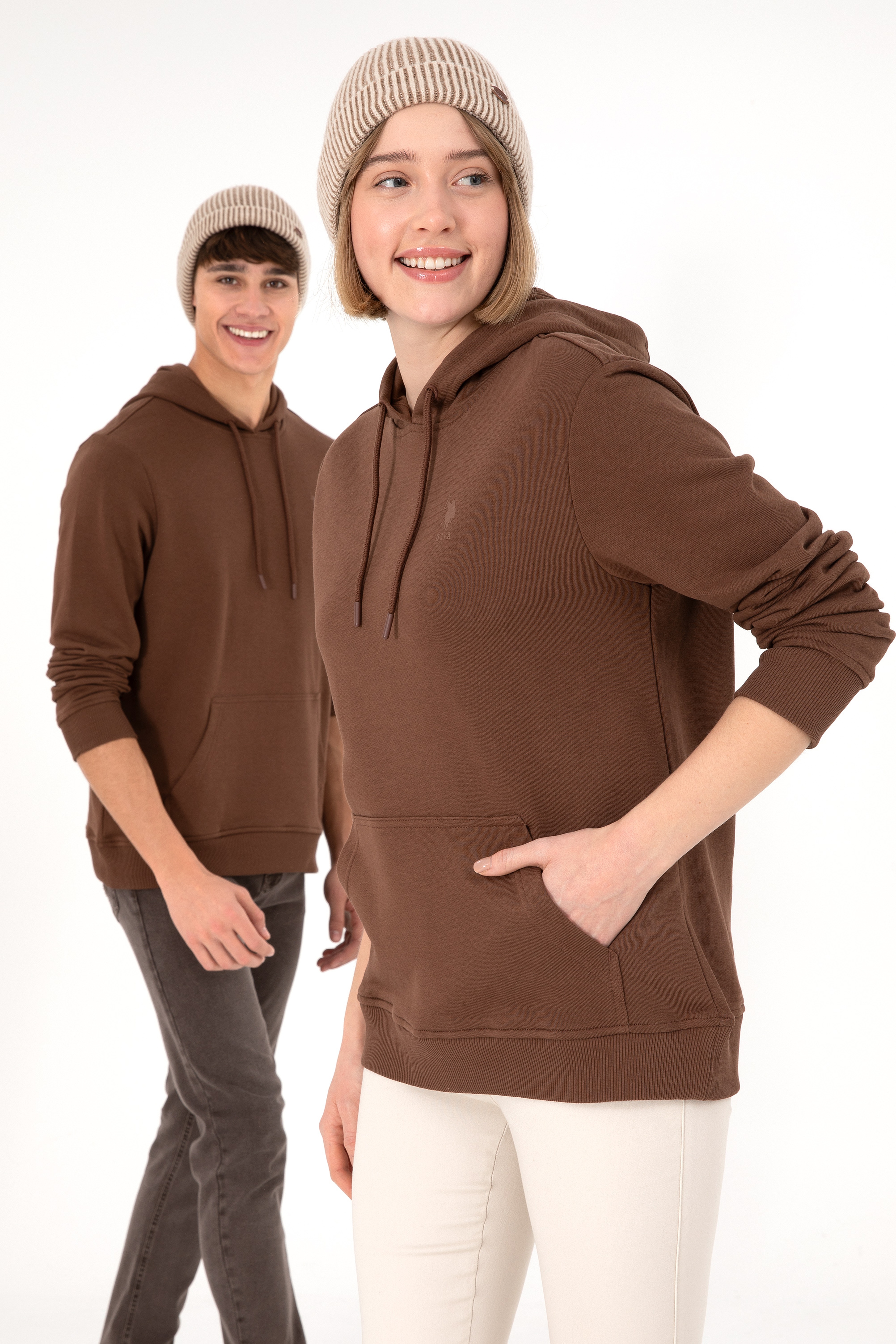 Erkek Kahverengi Basic Sweatshirt - Image 1