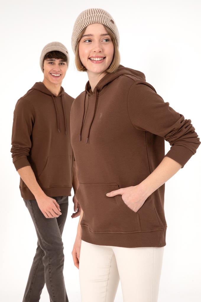 Erkek Kahverengi Basic Sweatshirt