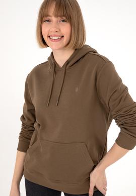 Erkek Haki Basic Sweatshirt - 50295167019