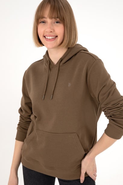 Erkek Haki Basic Sweatshirt