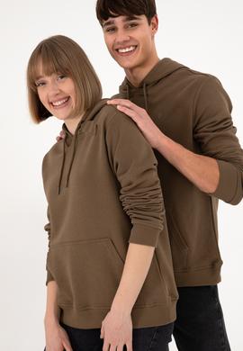Erkek Haki Basic Sweatshirt - 50295167019