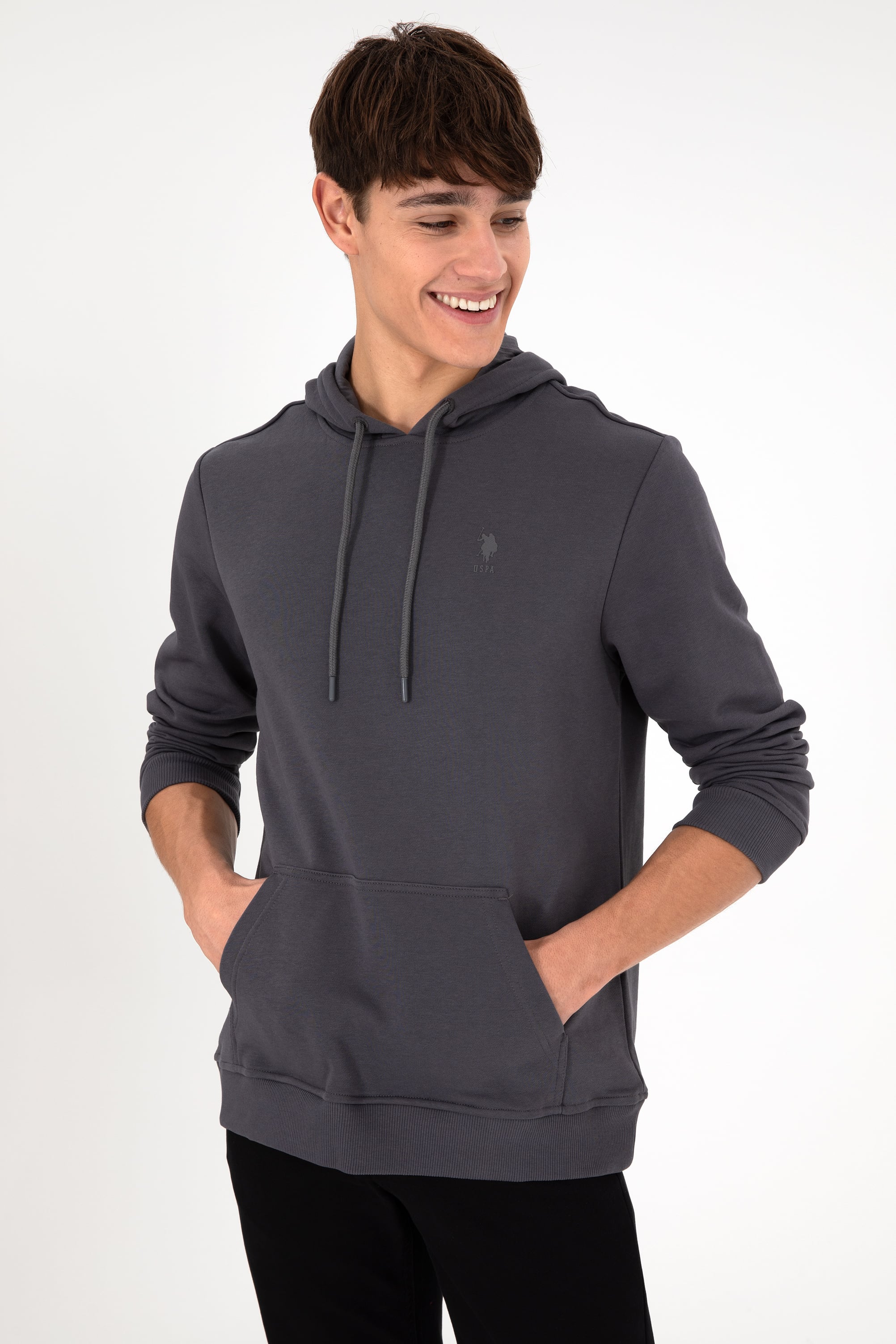 Erkek Antrasit Basic Sweatshirt - Image 5