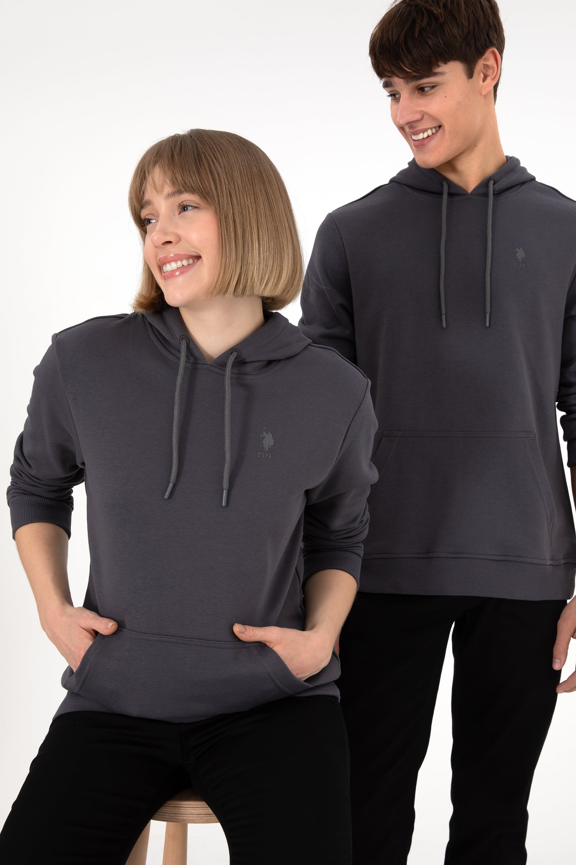 Erkek Antrasit Basic Sweatshirt