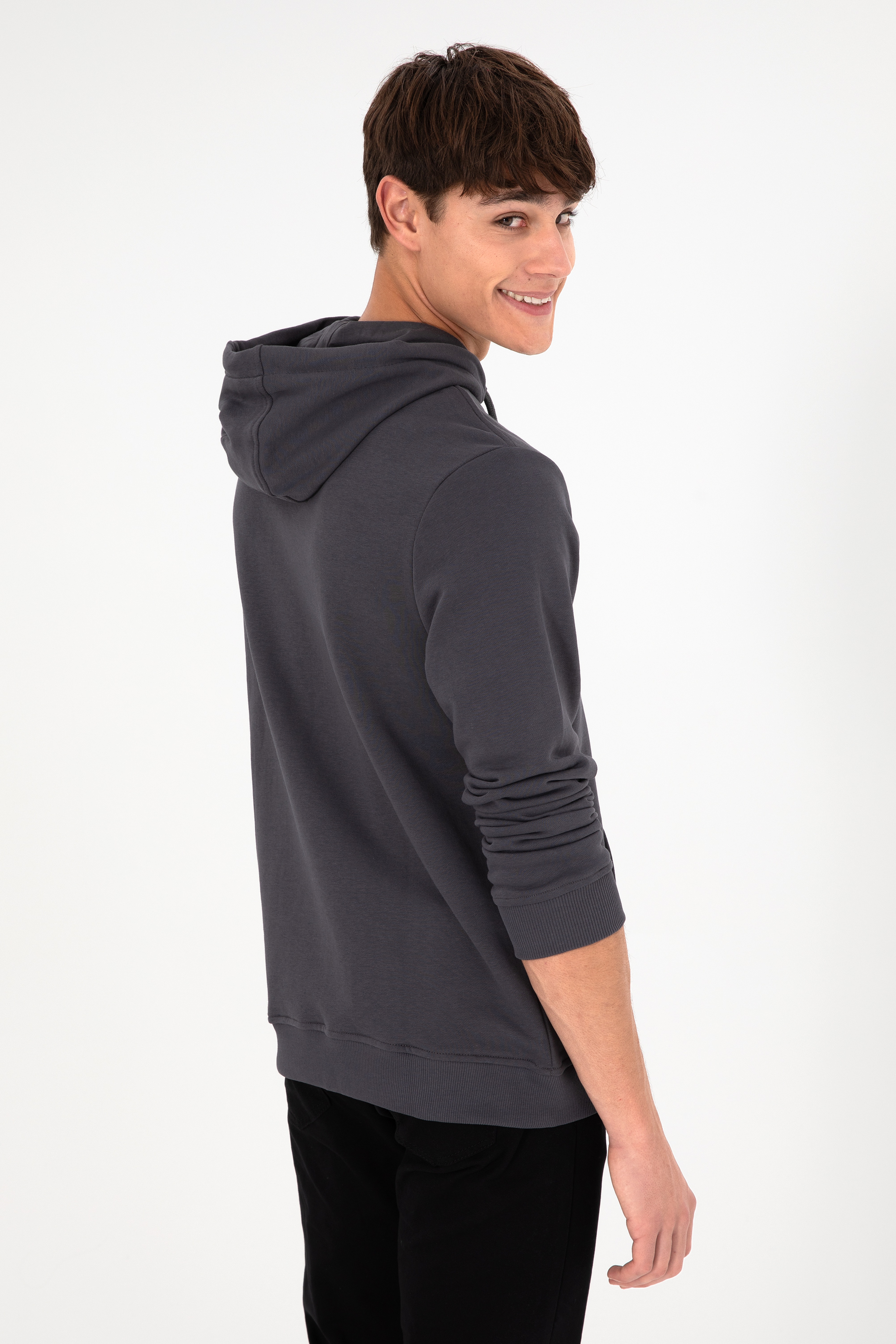 Erkek Antrasit Basic Sweatshirt