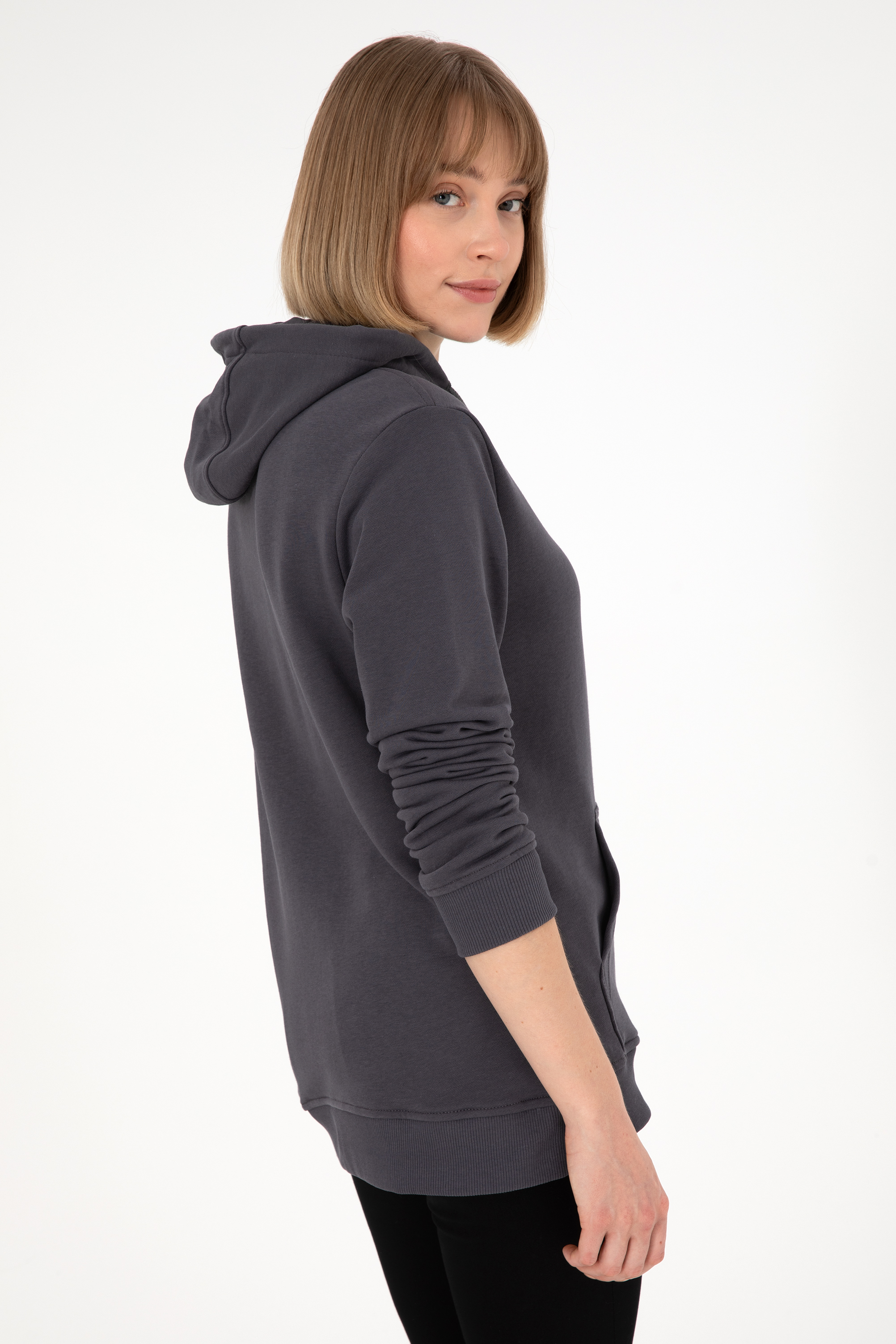 Erkek Antrasit Basic Sweatshirt - Image 4