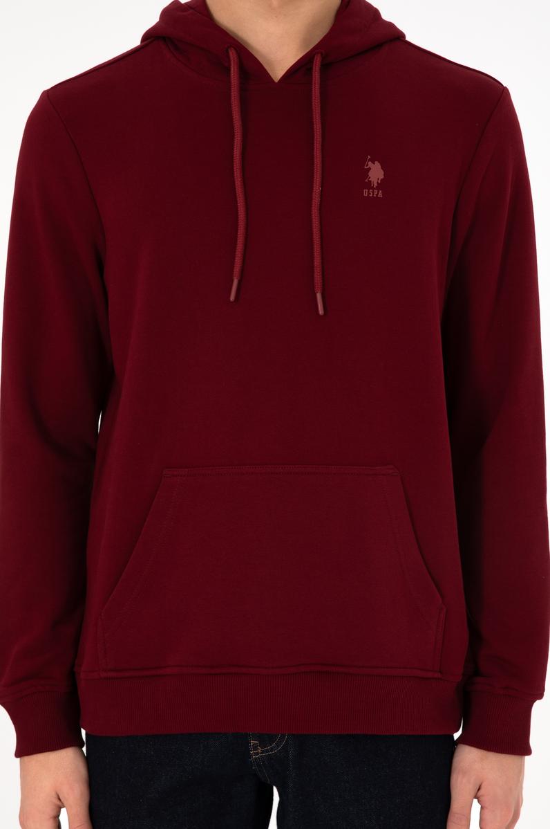 Erkek Bordo Basic Sweatshirt