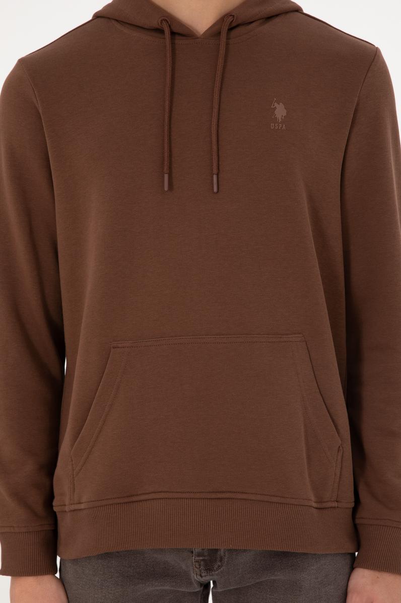 Erkek Kahverengi Basic Sweatshirt