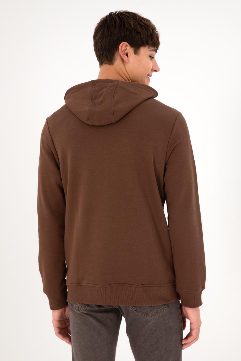 Erkek Kahverengi Basic Sweatshirt - 50295167026