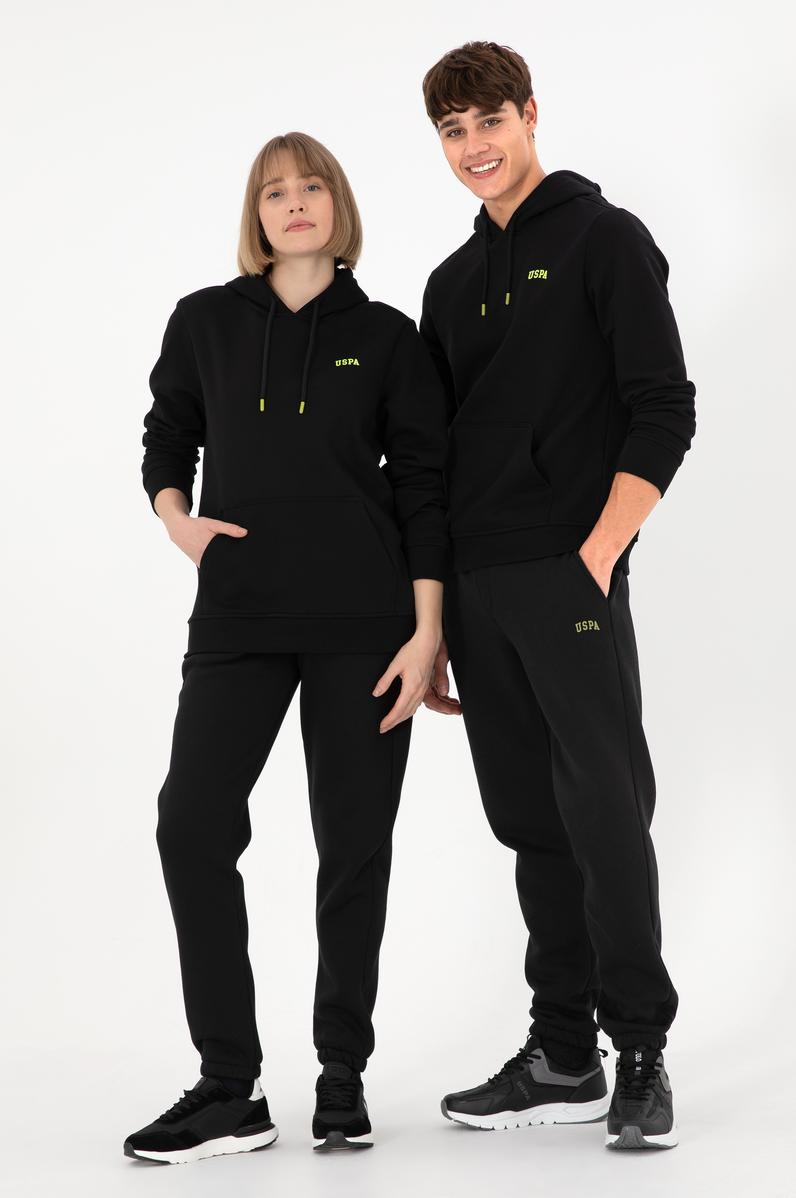 Erkek Siyah Şardonlu Eşofman Altı