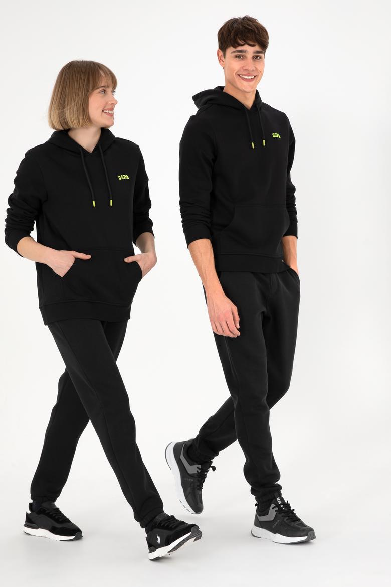 Erkek Siyah Şardonlu Eşofman Altı