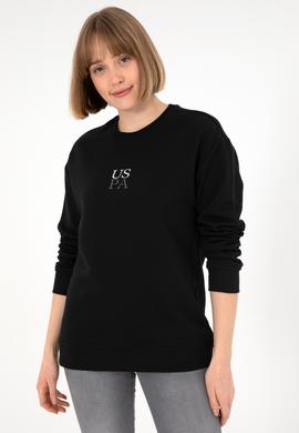 Erkek Comfort Fit Bisiklet Yaka Siyah Basic Sweatshirt - 50293420006