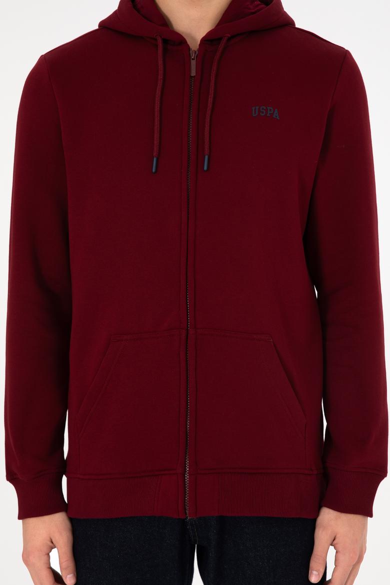 Erkek Bordo Şardonlu Örme Hırka - 50293146057