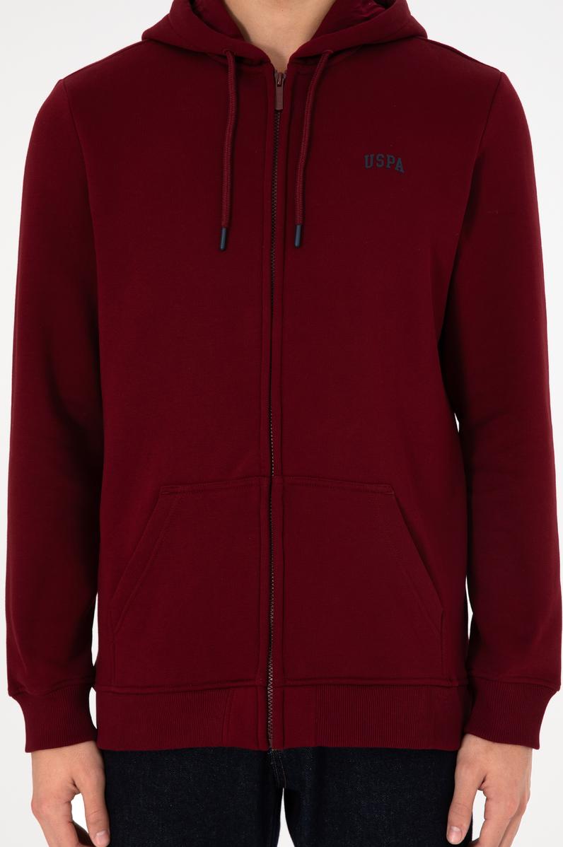 Erkek Bordo Şardonlu Örme Hırka